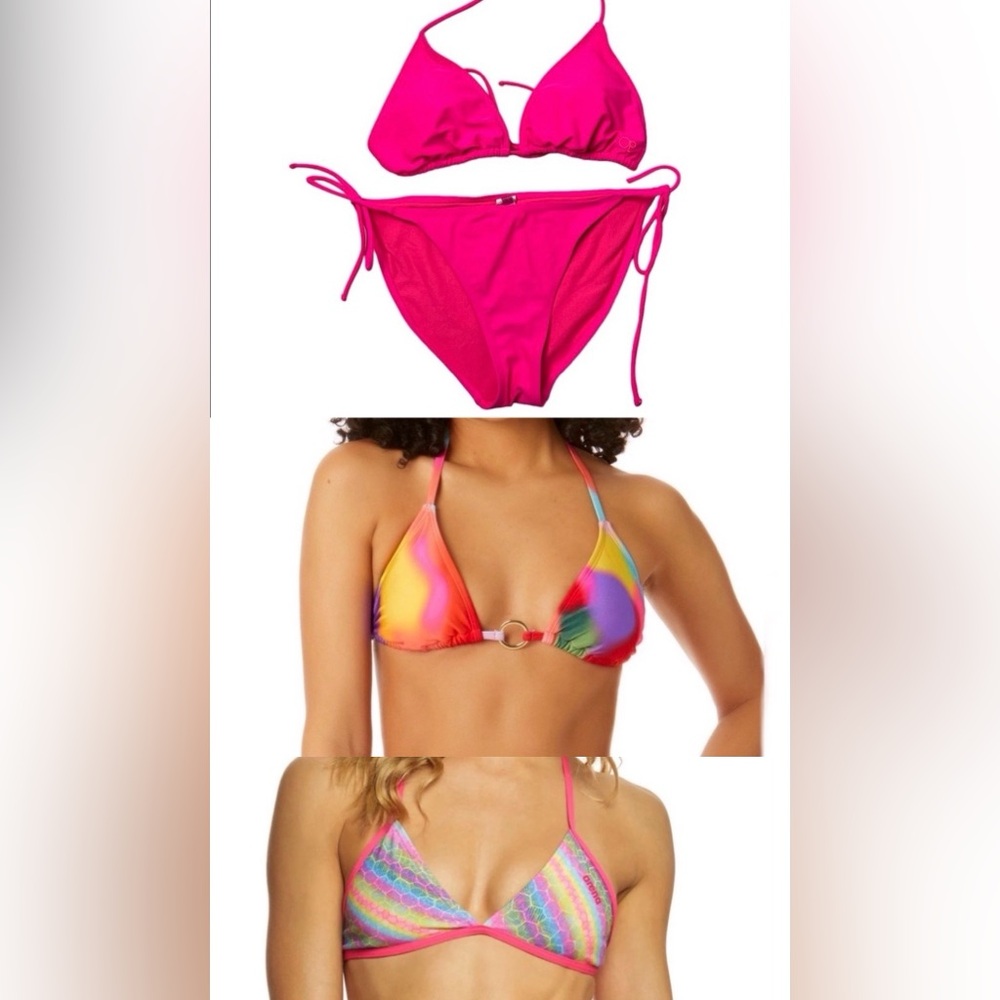 4 Pc Triangle Bikini MASHUP: NWT & EUC- Arena, OP & No Boundaries